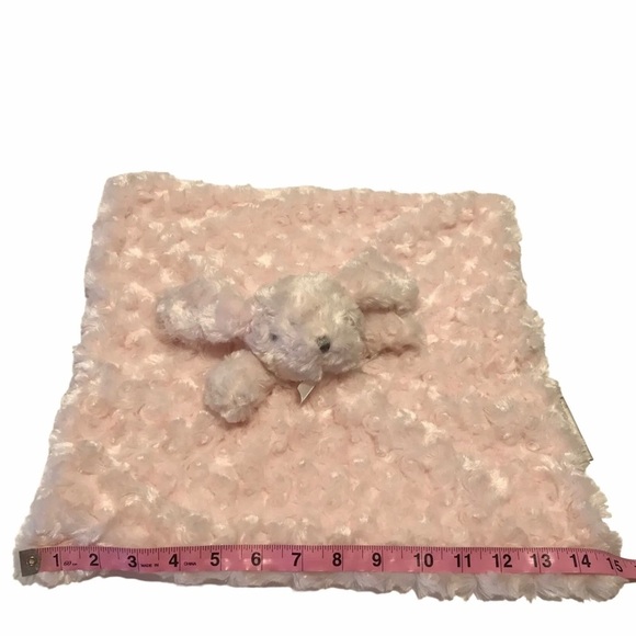Blankets & Beyond Baby Lovey Pink Bunny Rabbit Security‎ Blanket Plush 15” X 15” - Picture 5 of 5